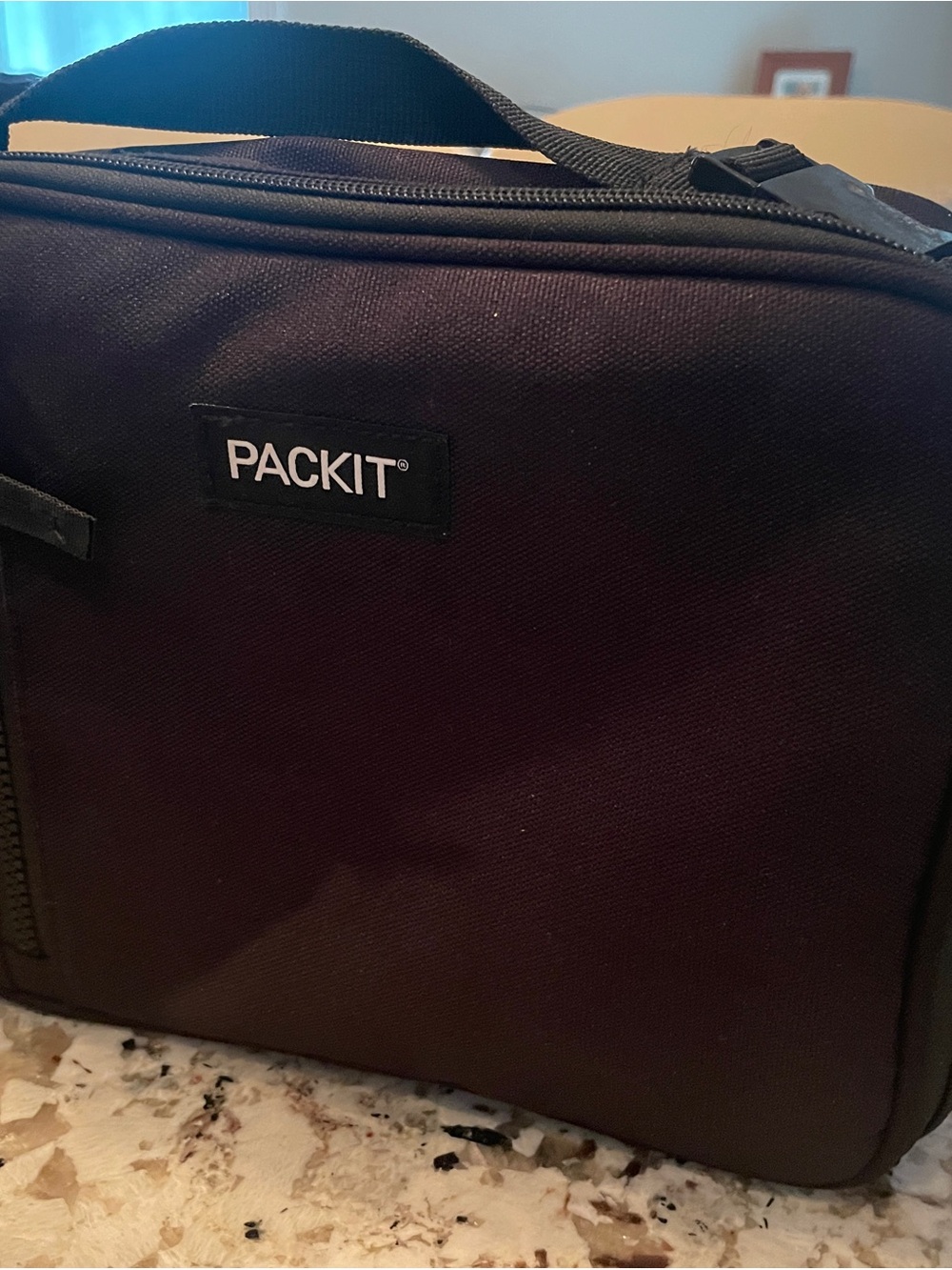 PackIt Black Insulated Lunch Bag Freezable